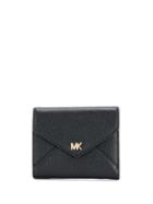 Michael Michael Kors Logo Plaque Foldover Wallet - Black
