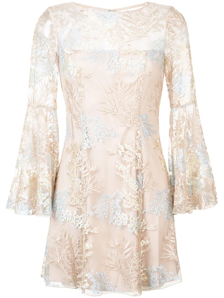 Jay Godfrey - Floral Layer Dress - Women - Polyester - 10, Nude/neutrals, Polyester