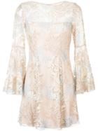 Jay Godfrey - Floral Layer Dress - Women - Polyester - 10, Nude/neutrals, Polyester