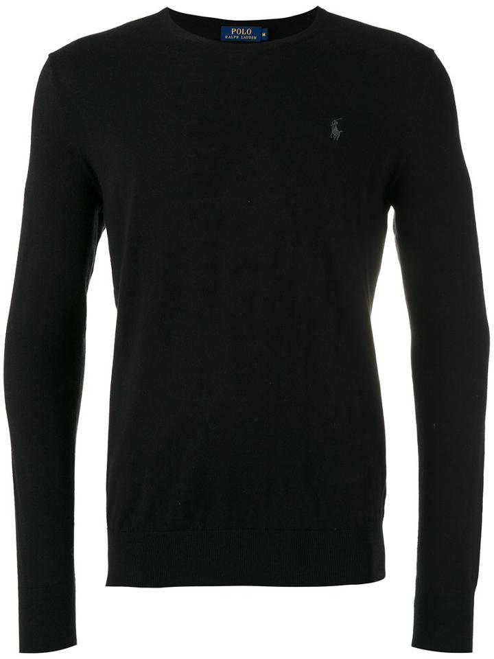 Polo Ralph Lauren Embroidered Logo Sweatshirt, Men's, Size: Xxl, Black, Cotton/cashmere
