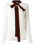 Marni Contrast Pussy Bow Blouse