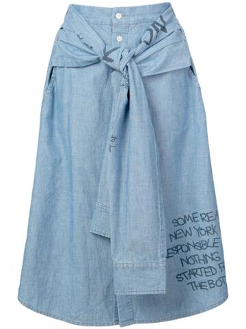Haculla Responsible For Nothing Hybrid Skirt - Blue