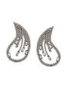 Silvia Gnecchi Crystal Embellished Clip-on Earrings - Silver