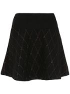 Andrea Bogosian Flared Knit Skirt - Black