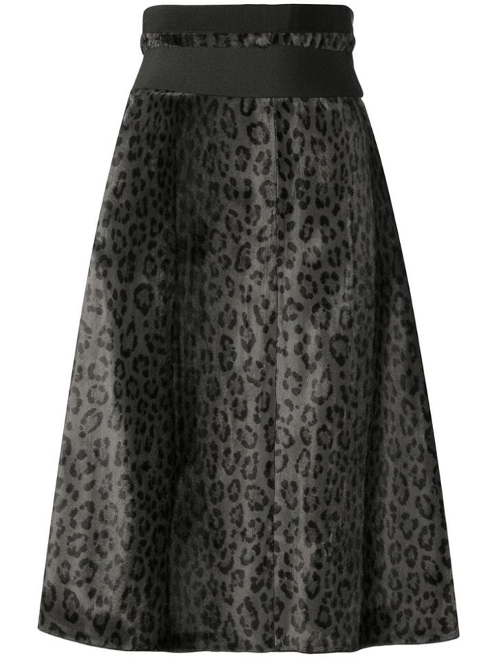 Dorothee Schumacher Leopard Print Skirt - Grey