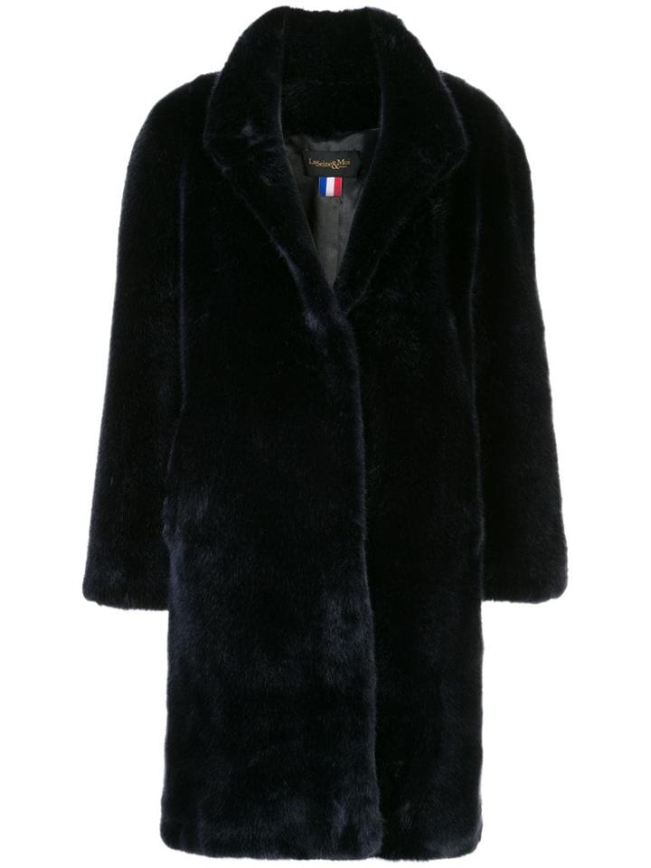 La Seine & Moi Maya Single-breasted Coat - Blue