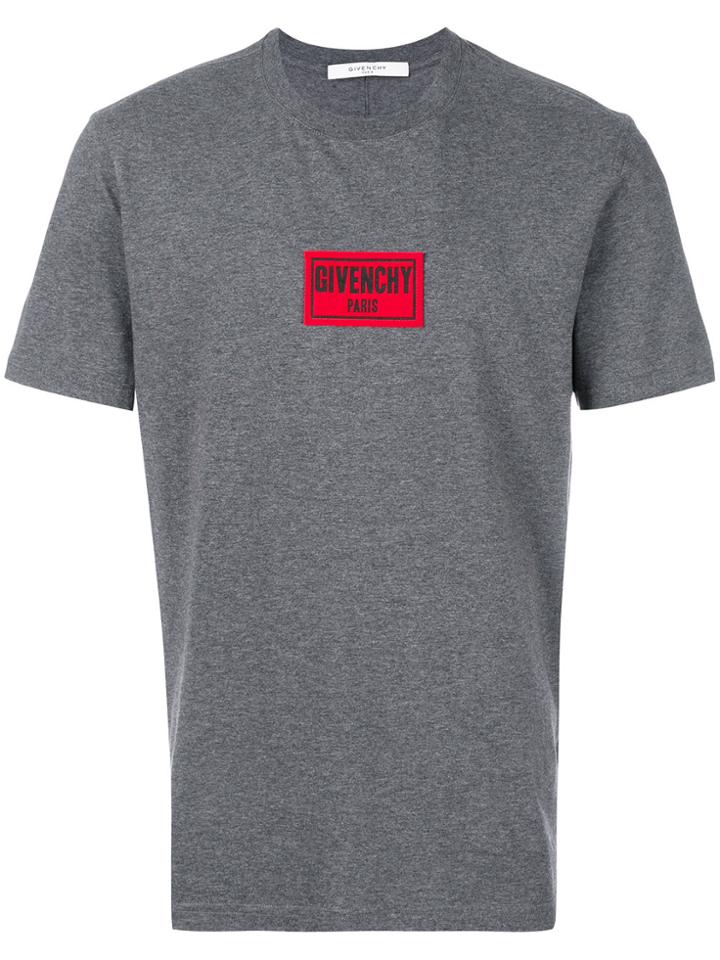 Givenchy Cuban-fit Logo Plaque T-shirt - Grey