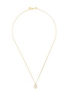 V Jewellery Single Diamond Necklace - Gold