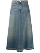Alysi Long Straight Skirt - Blue