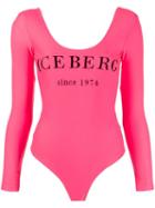 Iceberg Fitted Logo Bodysuit - Pink