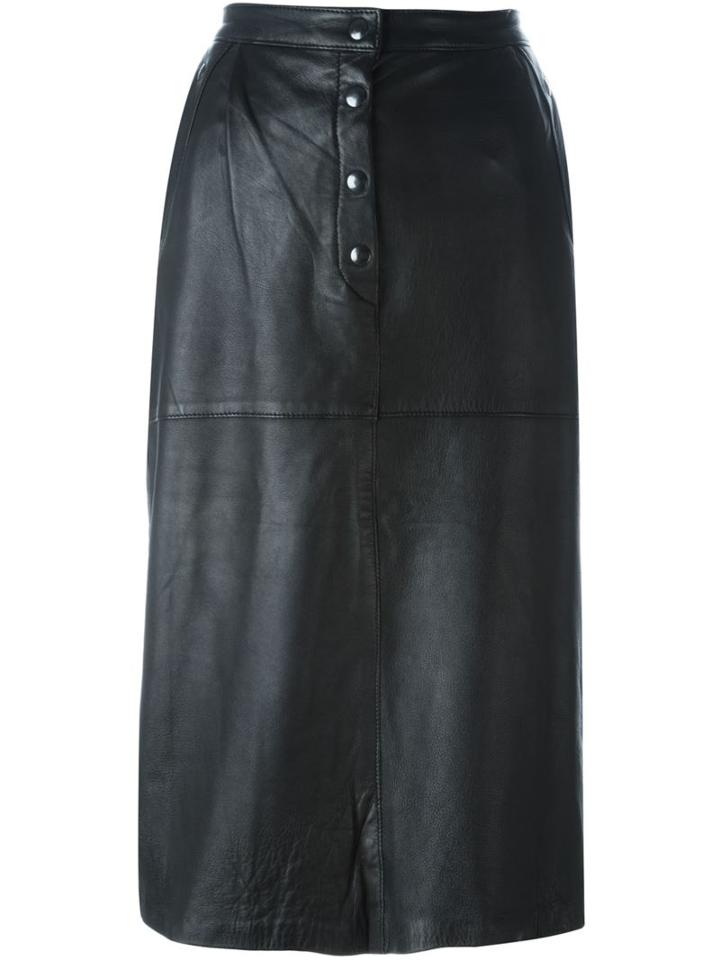 Yves Saint Laurent Vintage Leather Pencil Skirt