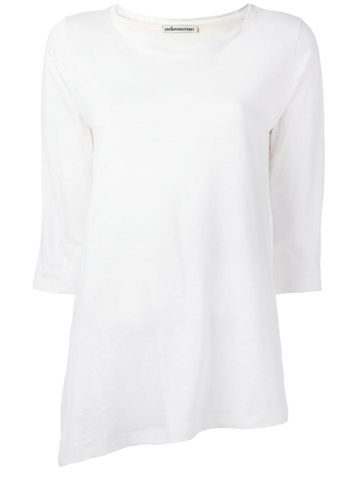 Stefano Mortari - Asymmetric Top - Women - Silk/linen/flax/polyamide - 42, White, Silk/linen/flax/polyamide