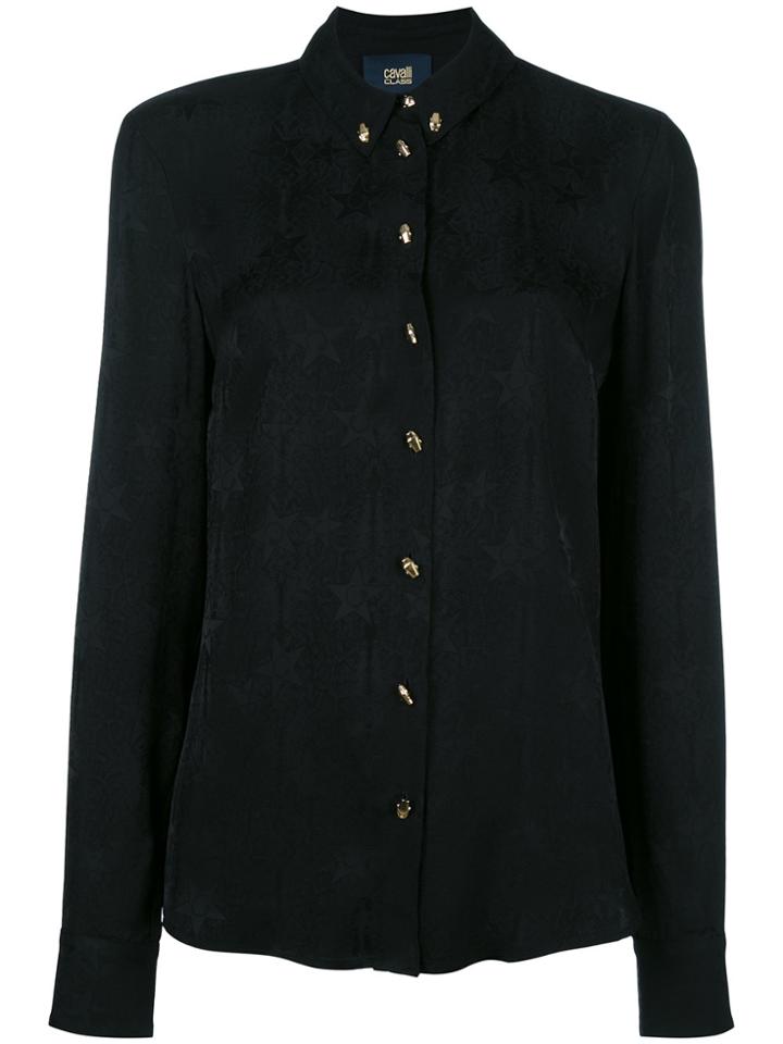 Cavalli Class Stars Print Shirt - Black