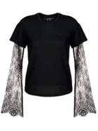 Philosophy Di Lorenzo Serafini Lace Sleeve Top - Black