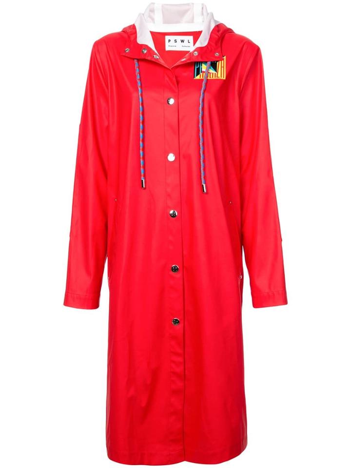 Proenza Schouler Pswl Rubberized Raincoat - Black