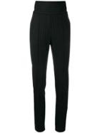 Alexandre Vauthier Pinstriped High-waisted Trousers - Black