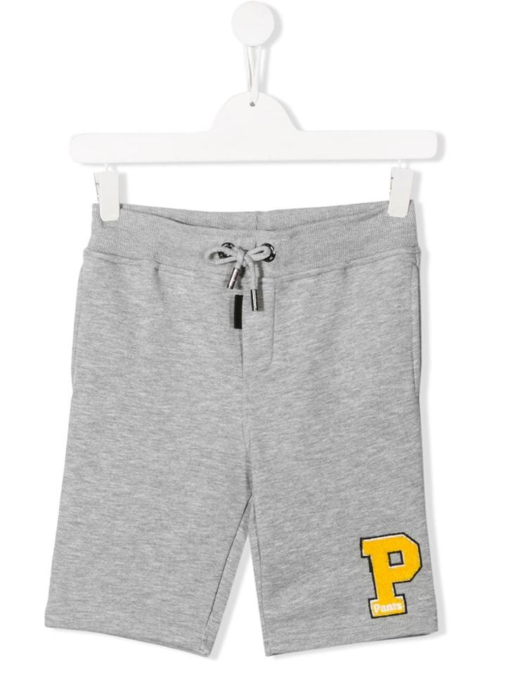My Brand Kids P Patch Track Shorts - Grey
