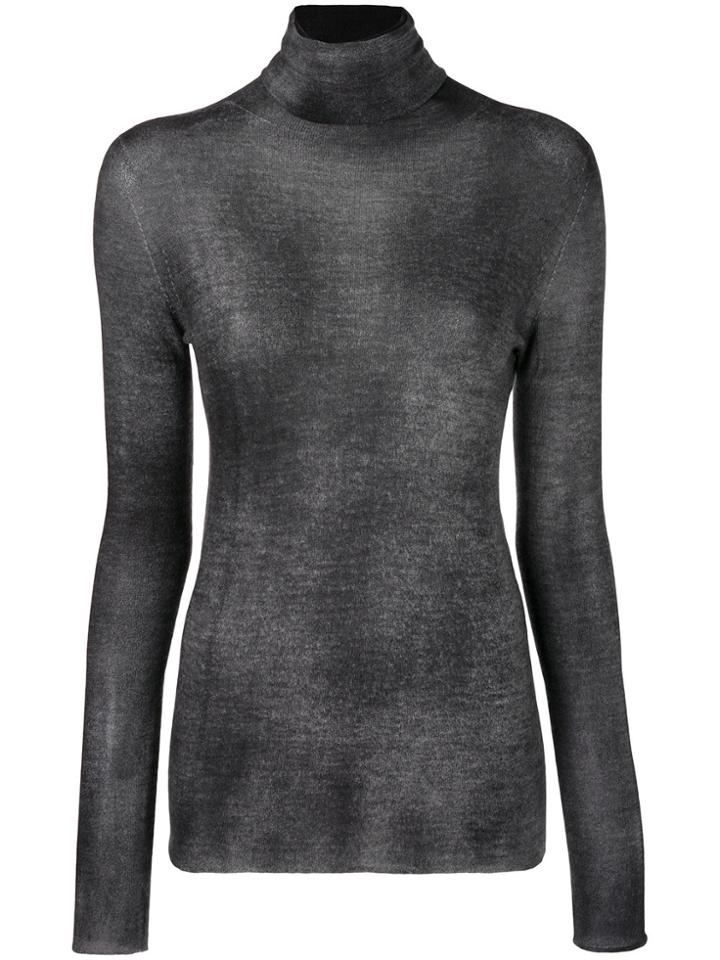 Avant Toi Roll Neck Top - Grey