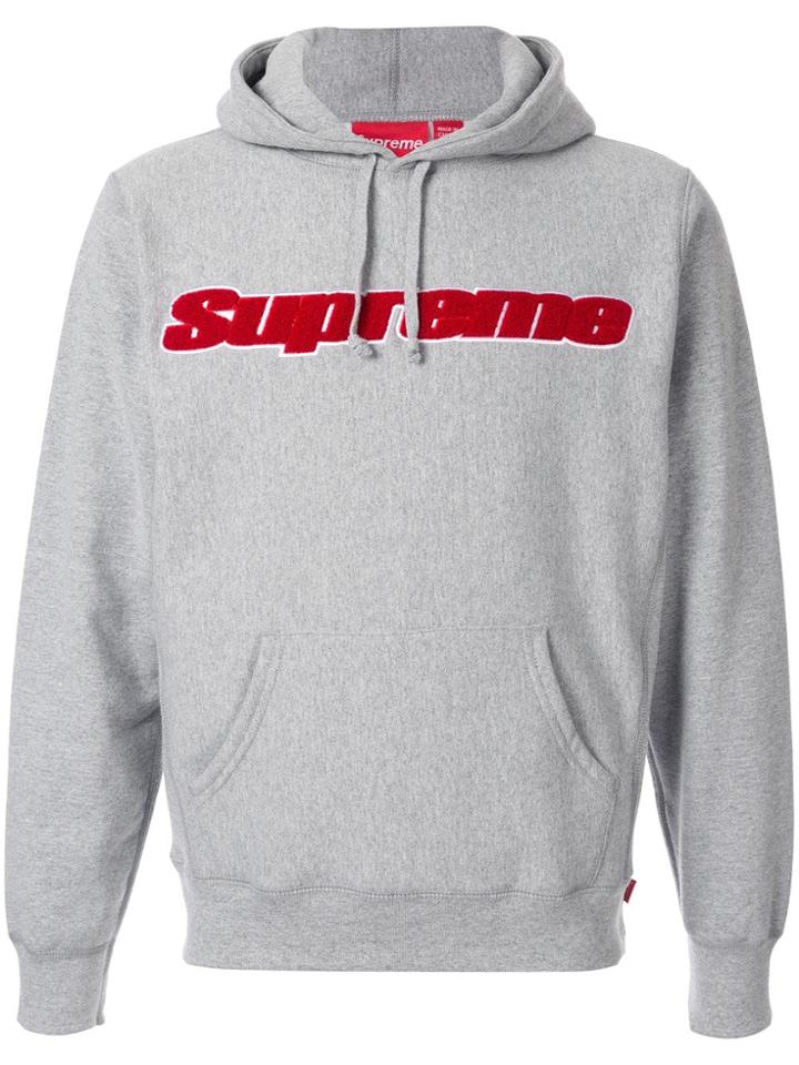 Supreme Chenille Hoodie - Grey