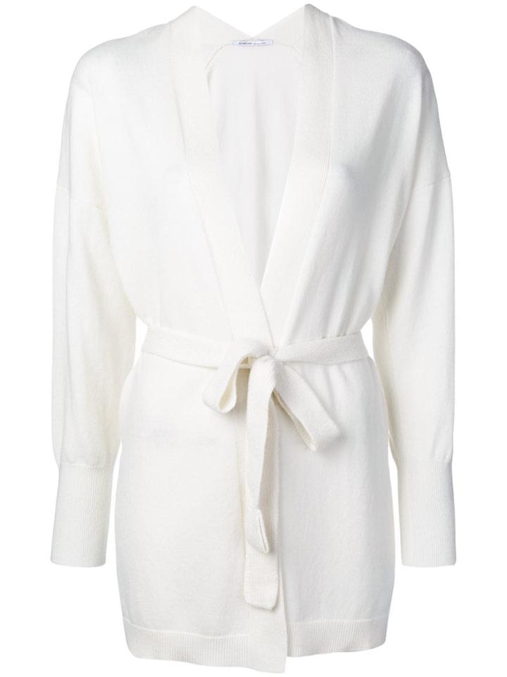 Agnona Belted Cashmere Cardigan - White
