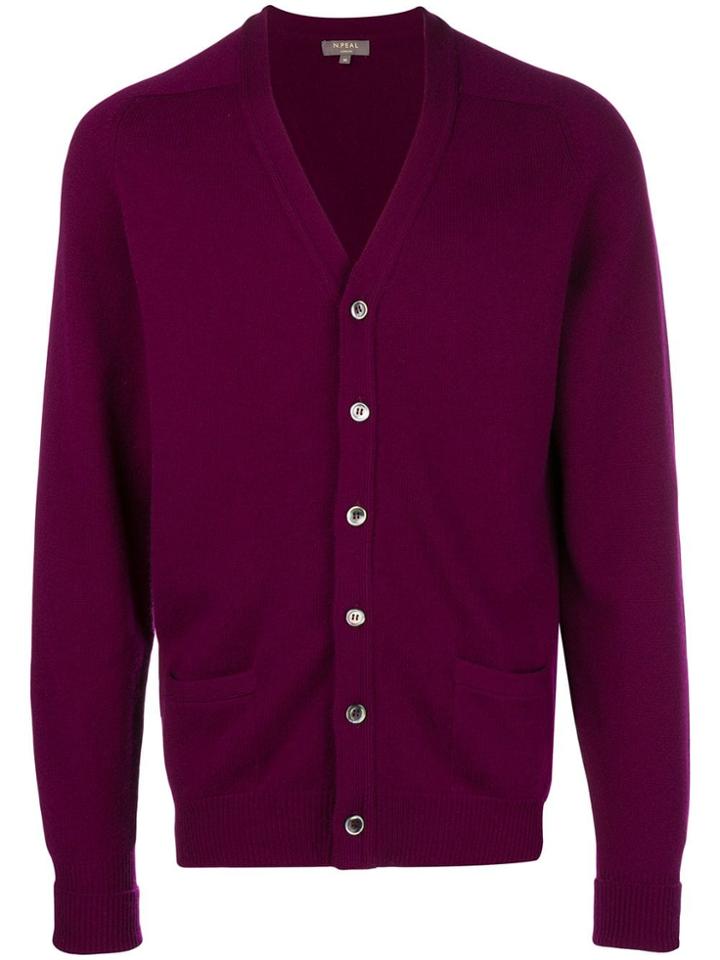 N.peal Cashmere Cardigan - Pink & Purple
