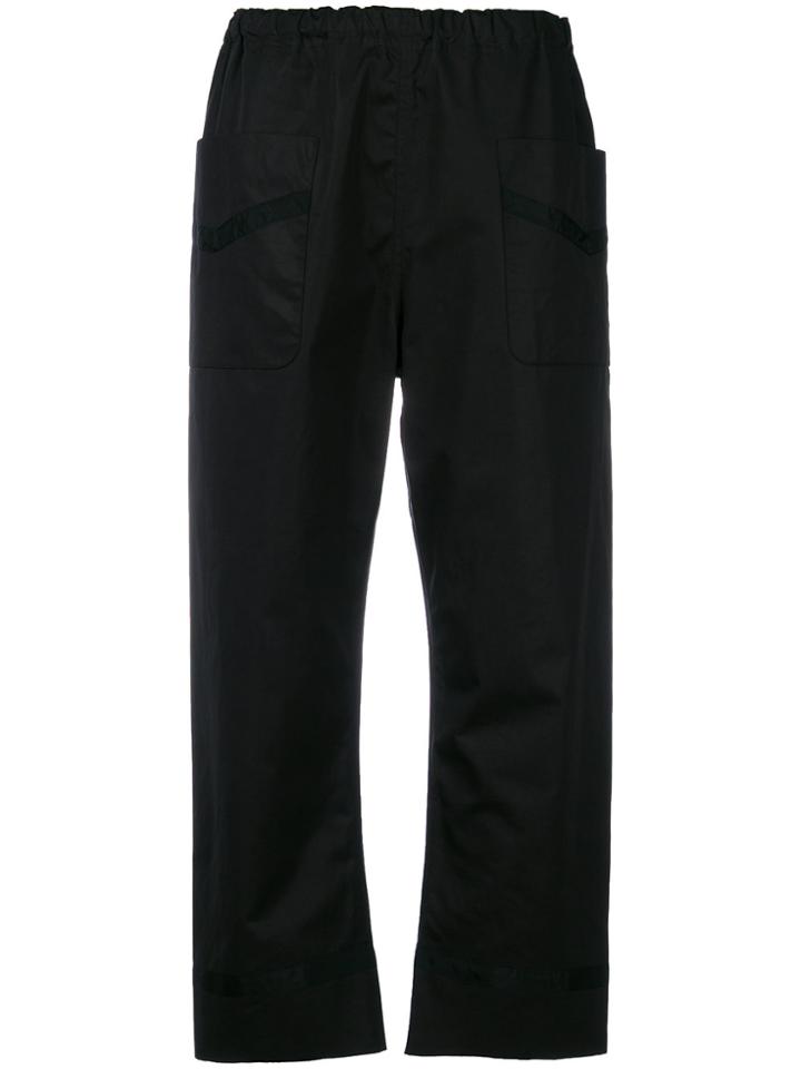 Sofie D'hoore Cropped Elasticated Trousers - Black