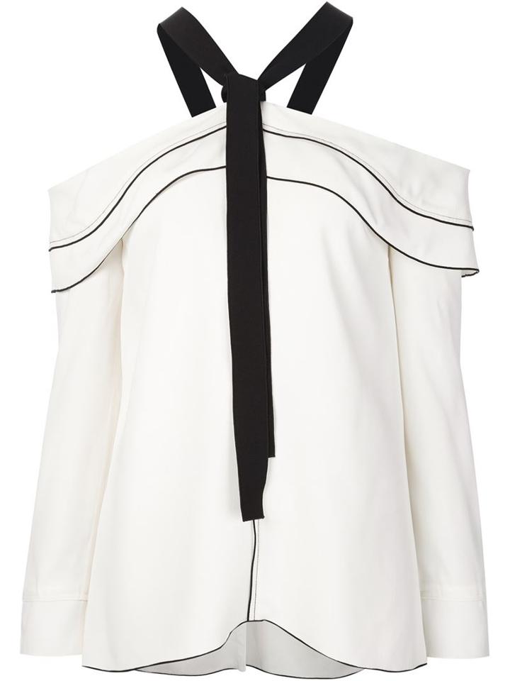 Proenza Schouler Off Shoulder Bow Blouse
