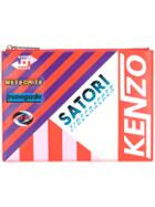 Kenzo Striped Patch Clutch - Yellow & Orange