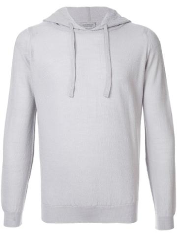 John Smedley Basic Hoodie - Grey