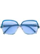 Yves Saint Laurent Vintage Oversized Frame Sunglasses, Women's, Blue