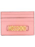 Moschino Logo Plaque Cardholder - Pink & Purple
