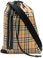 Burberry Haymarket Print Cross Body Bag - Nude & Neutrals