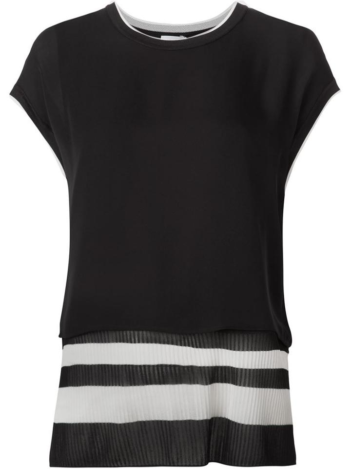 Vince Ribbed Hem Layered Top
