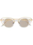 Kuboraum N10 Round Frame Sunglasses - Neutrals