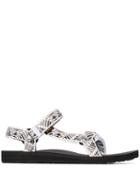 Teva Black, White And Grey Original Universal Boomerang Sandals