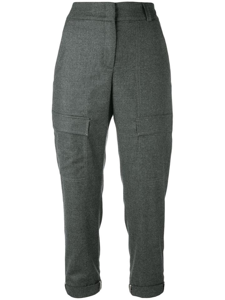 Peserico Cropped Trousers - Grey