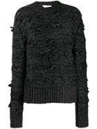 Mm6 Maison Margiela Distressed Detail Sweater - Black