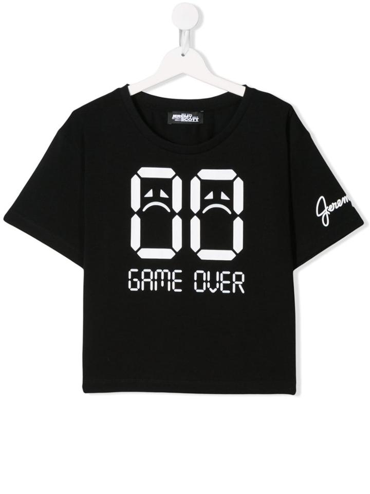 Jeremy Scott Junior Game Over Printed T-shirt - Black