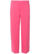 P.a.r.o.s.h. Wide Leg Cropped Trousers - Pink & Purple
