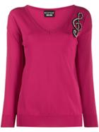 Boutique Moschino Embellished Music Note Jumper - Pink