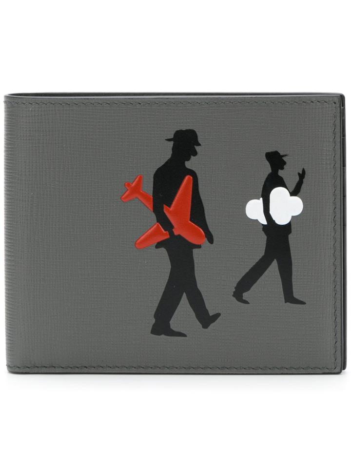 Salvatore Ferragamo Aeroplane Patch Wallet - Grey