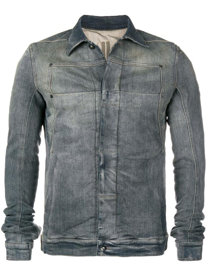 Rick Owens Drkshdw Faded Denim Jacket - Grey