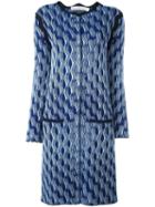 Mary Katrantzou 'powder' Knitted Coat, Women's, Size: Small, Blue, Silk/polyamide/viscose
