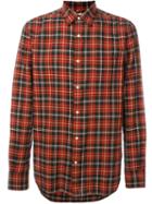 Aspesi Plaid Button Down Shirt, Men's, Size: M, Red, Cotton