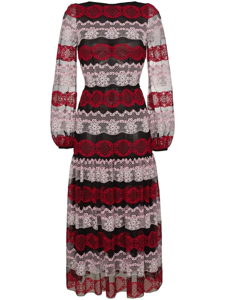 Giambattista Valli Lace Contrast Dress - Black
