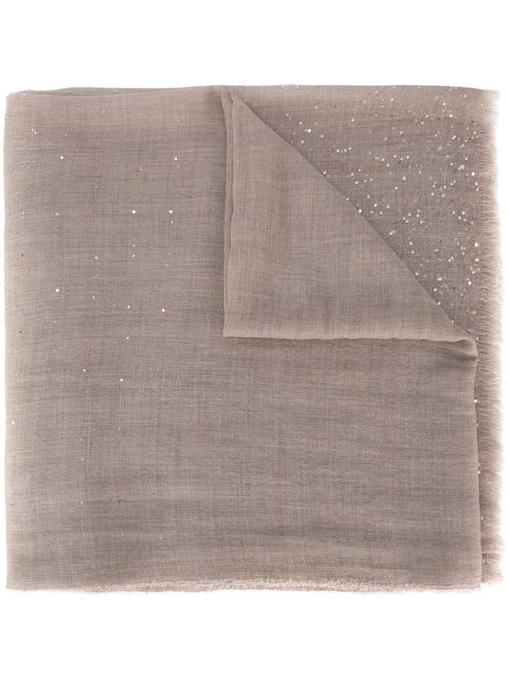 Faliero Sarti 'maxel' Scarf, Women's, Nude/neutrals, Silk/polyester/cashmere/virgin Wool