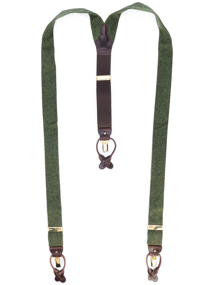 Albert Thurston - Classic Braces - Men - Wool - One Size, Green, Wool