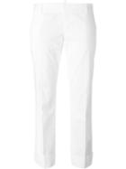 Dsquared2 Slim Cropped Trousers, Women's, Size: 40, White, Cotton