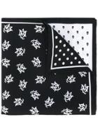 Alexander Mcqueen Printed Pocket Square - Black
