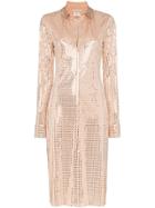 Bottega Veneta Sequinned Shirt Dress - Neutrals